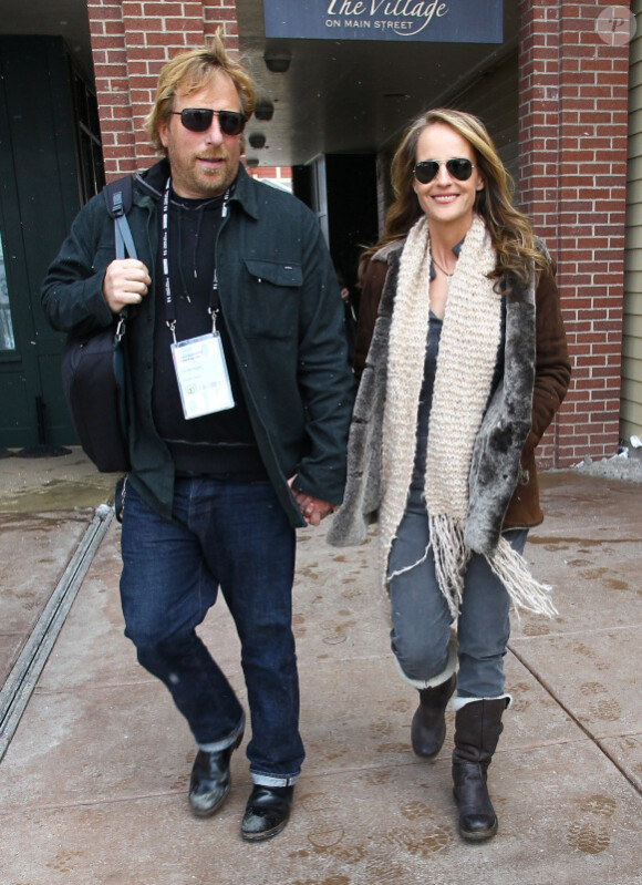 Helen Hunt et Mathew Carnahan au festival de Sundance dans l'Utah, le 23 janvier 2012.