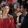 Gillian Zinser et Manish Dayal incarnent le couple Ivy et Raj dans 90210, 2011.