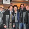 Gérard Darmon, Aymeric Franco (directeur général de la marque), Philippe Lellouche, Christian Vadim et David Brécourt, dans la boutique LOOK à Paris le 1er février 2012