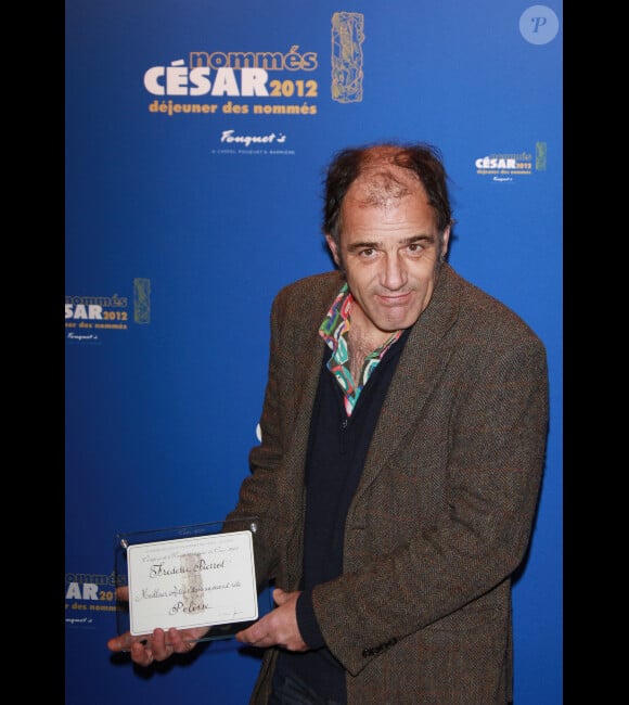 Frédéric Pierrot, nommé pour le meilleur second rôle (Polisse) lors du déjeuner des nommés aux César au Fouquet's à Paris le 4 février 2012