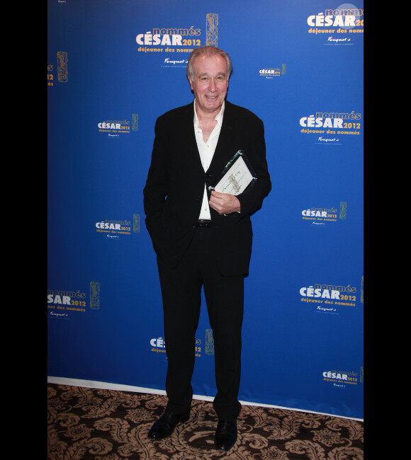Bernard Le Coq, nommé comme meilleur second rôle pour La Conquête, lors du déjeuner des nommés aux César au Fouquet's à Paris le 4 février 2012