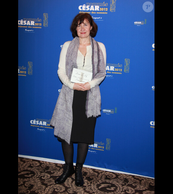 Anne Le Ny, nommée pour le meilleur second rôle (Intouchables) lors du déjeuner des nommés aux César au Fouquet's à Paris le 4 février 2012