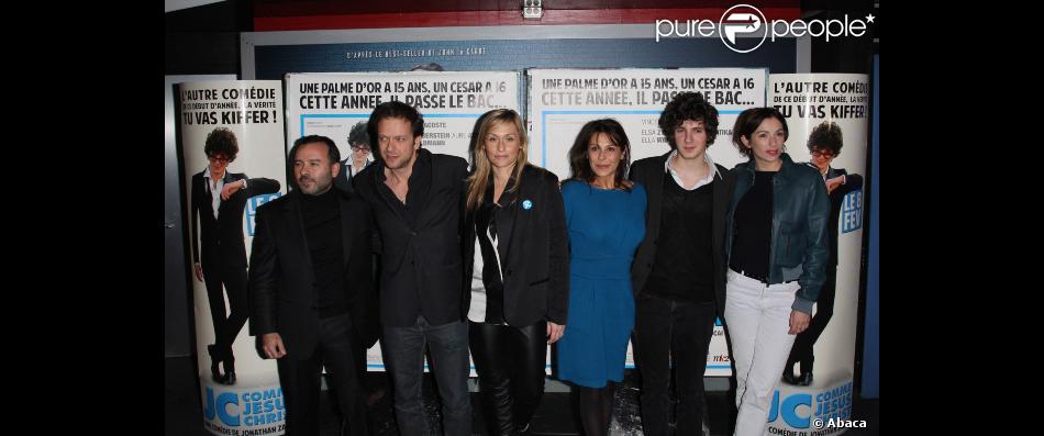 Jonathan Zaccaï, Elodie Hesme, Vincent Lacoste et Aure Atika à l&#039;avant-première de  JC comme Jésus Christ , à Paris le 6 février 2012.