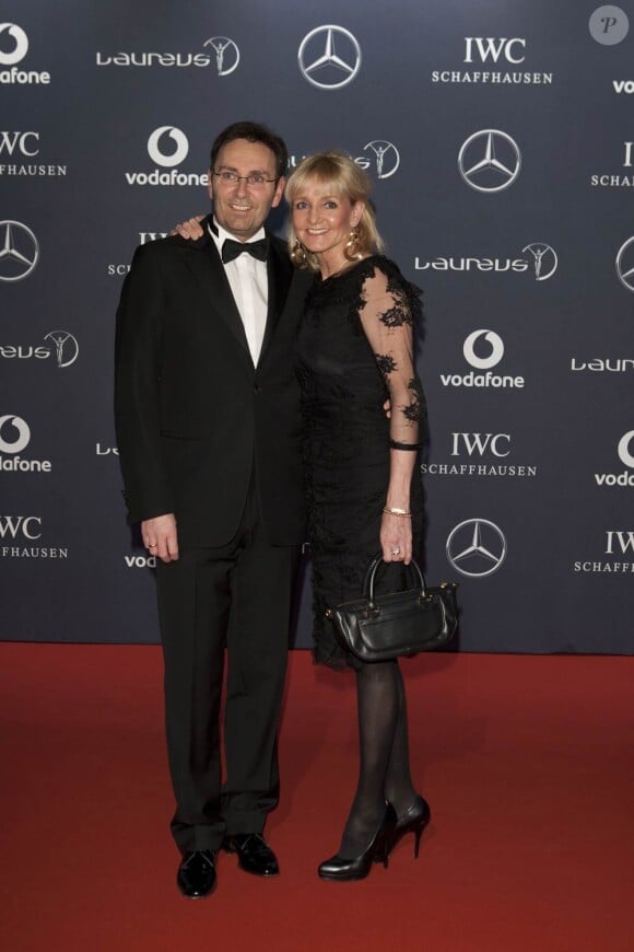 Christa Kinshofer et son époux Erich.
La cérémonie des Laureus World Sports Awards 2012, qui s'est déroulée le 6 février à Londres avec Clive Owen en maître de cérémonie, a notamment consacré Novak Djokovic Sportif de l'année, devant un parterre de légendes et de couples stars du sport.