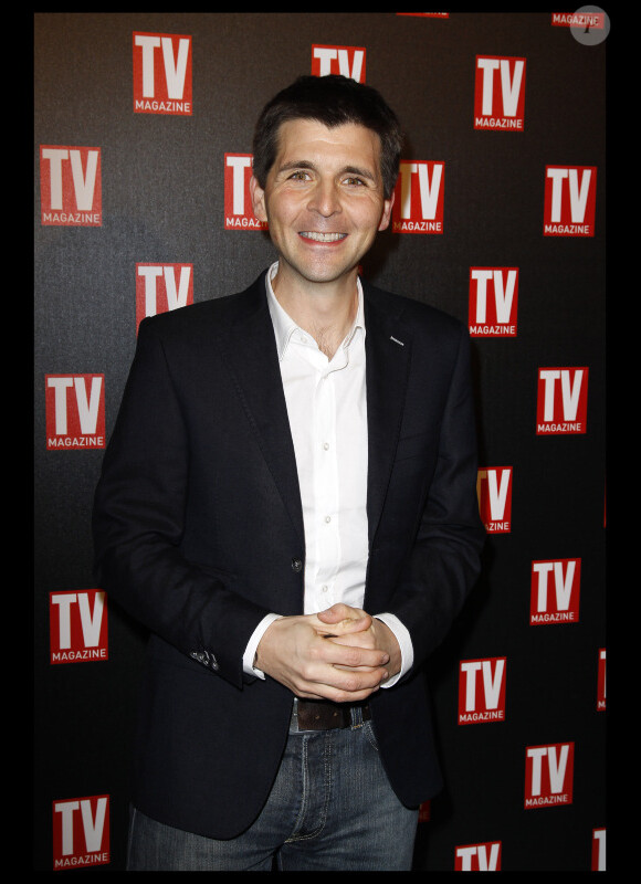 Thomas Sotto lors des 25 ans de TV Magazine au Plaza Athenée le 8 février 2012 à Paris