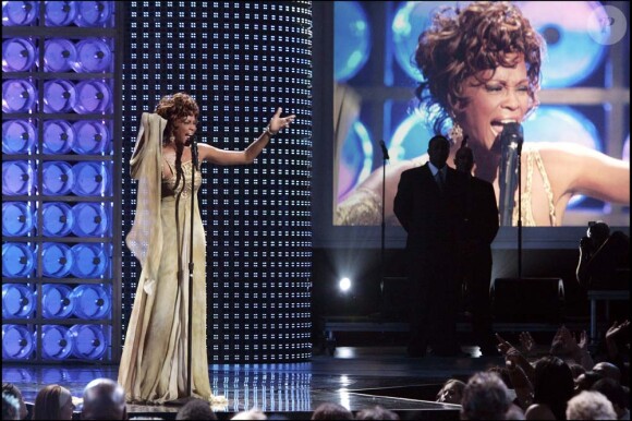 Whitney Houston aux World Music Awards à Las Vegas, le 16 septembre 2004.