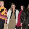 Claire, Jenna, Prisca et Virginie Courtin-Clarins se rendent en famille au défilé Tommy Hilfiger à New York, le 12 février 2012.