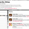 Soutien de Cécilia Attias à Nicolas Sarkozy sur Twitter, le 15 février 2012.