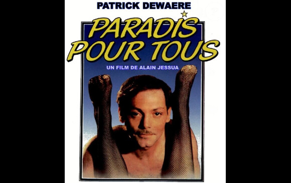 Patrick Dewaere sur l'affiche de Paradis pour tous, d'Alain Jessua, en 1982.