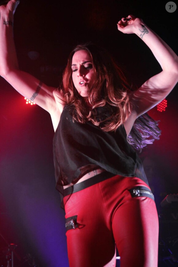 Mel C en concert au Club Academy de Manchester le 25 février 2012. L'ex-Spice Girl a sorti en 2011 son cinquième album, The Sea.