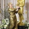 Meryl Streep dans la salle de presse des Oscars le 26 février 2012
