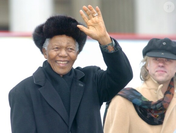 Nelson Mandela le 3 février 2005 à Londres
