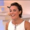 Alessandra Sublet, enceinte, lors de la 500e émission de C à Vous, lundi 27 février 2012 sur France 5