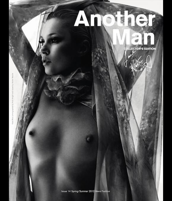 Kate Moss, superbe, sur la couverture du magazine Another Man