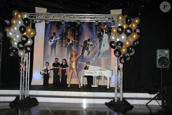 Inauguration de la statue de Céline Dion au musée Madame Tussauds du Venitian Hotel de Las Vegas, le 29 février 2012.