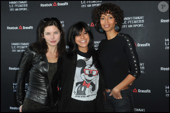 Delphine Chanéac, Reem Kherici et Sonia Rolland le 13 mars 2012 au centre Pompidou pour le lancement de Crossfit