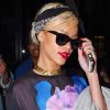 Rihanna quitte son hôtel pour se rendre à l'aéroport JFK de New York. Le 18 mars 2012.