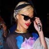 Rihanna quitte son hôtel pour se rendre à l'aéroport JFK de New York. Le 18 mars 2012.