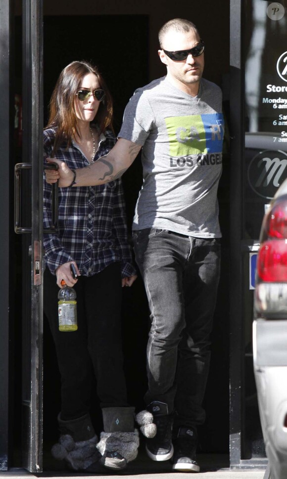 Megan Fox et Brian Austin Green déjeunent à Los Angeles, le 20 mars 2012.