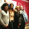 Lola Dewaere avec l'équipe du film Mince alors ! le 2 février 2012 à Brides-les-Bains