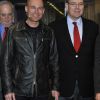 Le prince Albert II de Monaco assistait le 21 mars 2012 à une conférence sur les énergies renouvelables donnée par le psychiatre et aéronaute suisse Bertrand Piccard.