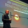 Le prince Albert II de Monaco assistait le 21 mars 2012 à une conférence sur les énergies renouvelables donnée par le psychiatre et aéronaute suisse Bertrand Piccard.