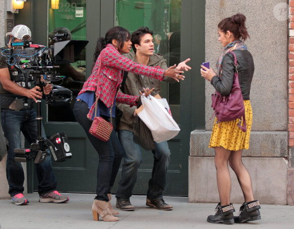 Ashley Greene, sur le tournage de la série Americana, le vendredi 23 mars à New York.