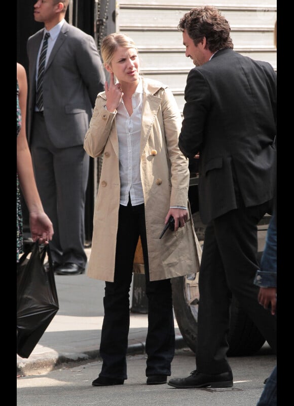 Mélanie Laurent et Mark Ruffalo font équipe sur le tournage de Now You See Me à New York, le 24 mars 2012.