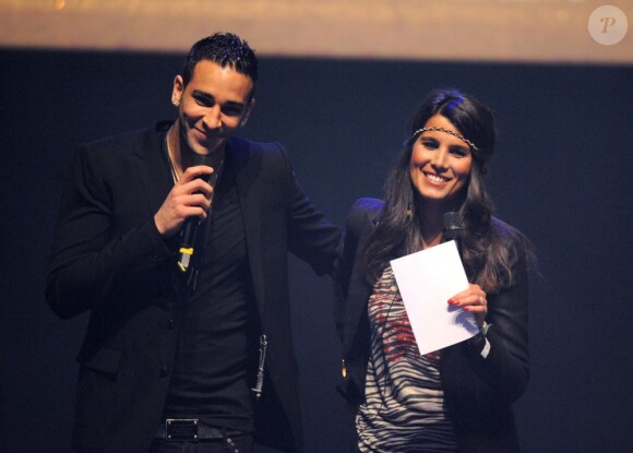 Karine Ferri et Adil Rami lors de l'événement Une Nuit à Makala, au Zénith de Lille le lundi 26 mars 2012