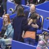 Dans la tribune VIP du palais des expositions de Nice, pour les championnats du monde de patinage artistique, le prince Albert a rejoint sa soeur la princesse Caroline et sa nièce la princesse Alexandra ainsi que Surya Bonaly, le 27 mars 2012.