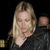 Kate Moss à la sortie d'un club de Londres avec son époux Jamie Hince. Le 27 mars 2012