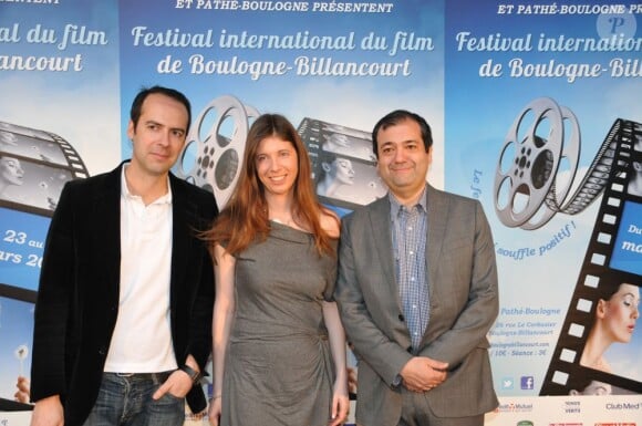 Dider Allouch et jury blogueurs lors du palmarès du festival international du film de Boulogne-Billancourt, le 26 mars 2012.