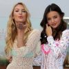 Candice Swanepoel et Miranda Kerr lancent la collection Swim 2012 de Victoria's Secret à l'hôtel Thompson à Beverly Hills. Le 29 mars 2012.