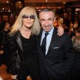 Betty Catroux et Alain Seban lors du dîner en l'honneur de Pierre et Gilles, et de la sortie du livre Autobiographie en photomatons, le 29 mars 2012 à Paris