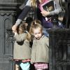 Sarah Jessica et ses filles jumelles Marion et Tabitha. New York le 30 mars 2012.