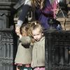 Sarah Jessica et ses filles jumelles Marion et Tabitha. New York le 30 mars 2012.