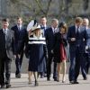 La princesse Beatrice d'York participait le 30 mars 2012 au service commémoratif organisé à Windsor pour le dixième anniversaire de la disparition de la princesse Margaret et de la reine mère.
