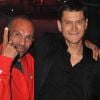 DJ David Morales et Antoine Baduel lors de la soirée des 20 ans de Radio FG au Grand Palais le 5 avril 2012 à Paris