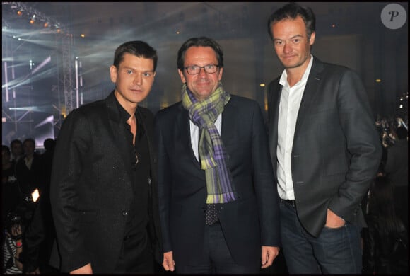 Antoine Baduel et Frédéric Lefebvre lors de la soirée des 20 ans de Radio FG au Grand Palais le 5 avril 2012 à Paris