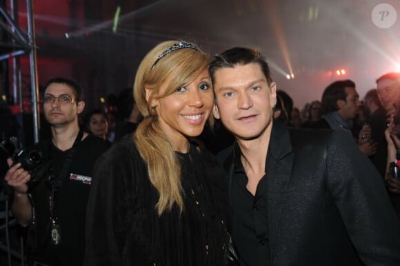 Cathy Guetta et Antoin Baduel lors des 20 ans de FG Radio le 5 avril 2012 au Grand Palais
