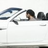 Eduardo Cruz, dans sa voiture, quitte la propriété d'Eva Longoria en début de matinée, le 2 avril 2012 à Los Angeles