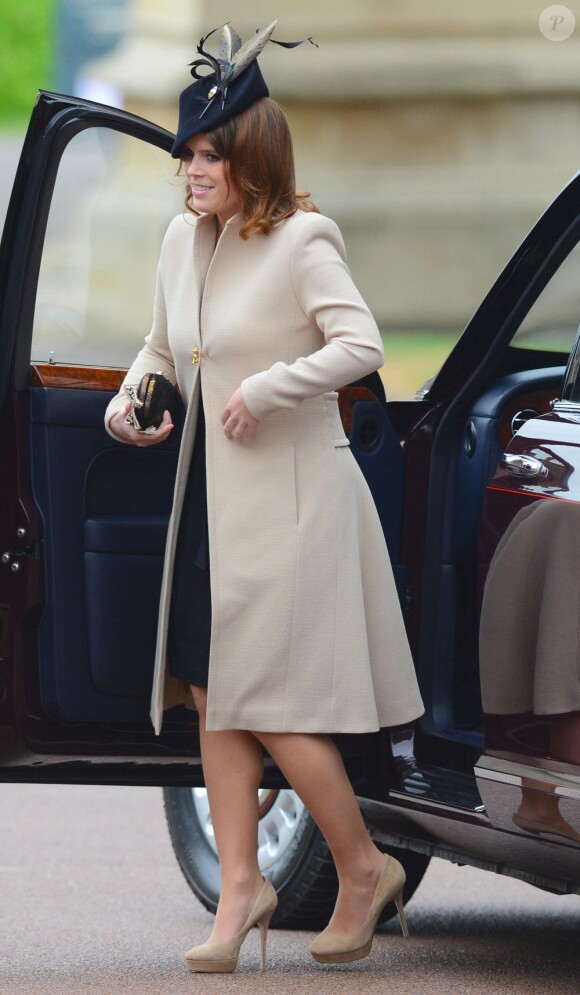 La princesse Eugenie d'York lors du dimanche de Pâques à Windsor le 8 avril 2012
