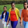 Michelle Obama et ses filles pour la fête de Pâques à la Maison Blanche le 9 avril 2012