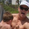 Mark Wahlberg et son fils à Miami le 11 avril 2012