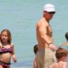 Mark Wahlberg en famille à Miami le 11 avril 2012