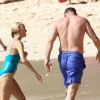 Liev Schreiber et Naomi Watts profitent de leurs vacances en famille sous le soleil de la Barbade le 8 avril 2012