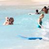 Liev Schreiber et Naomi Watts en vacances avec leur fils Samuel à la Barbade le 8 avril 2012