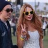 Lindsay Lohan au festival de Coachella à Indio le 15 avril 2012