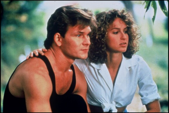 Patrick Swayze et Jennifer Grey, héros du film culte Dirty Dancing. Octobre 1987.