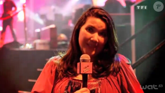 Amalya lors des répétitions pour le troisième prime des lives de The Voice, diffusé le samedi 21 avril 2012 sur TF1
